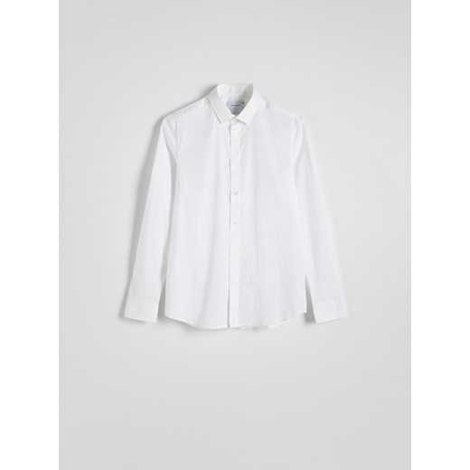 Reserved - Koszula slim fit z merceryzowanej bawełny - biały Reserved XXL Reserved