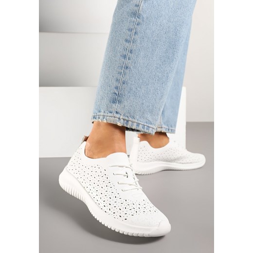 Born2be buty sportowe damskie sneakersy sznurowane na płaskiej podeszwie wiosenne