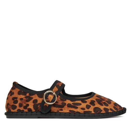 Balerinki w zwierzęce wzory płaskie casualowe 