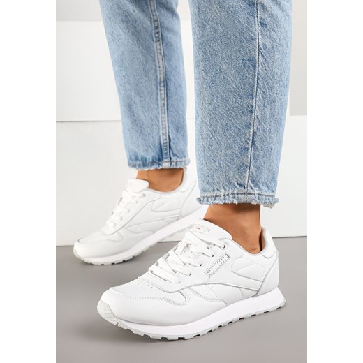 Białe Skórzane Sneakersy w Casualowym Stylu Tirivon ze sklepu renee.pl w kategorii Buty sportowe damskie - zdjęcie 178990165