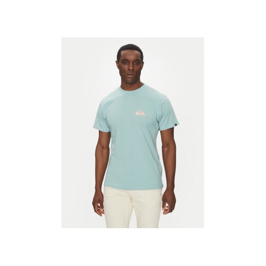 Quiksilver T-Shirt EQYZT08042 Turkusowy Regular Fit ze sklepu MODIVO w kategorii T-shirty męskie - zdjęcie 178991947