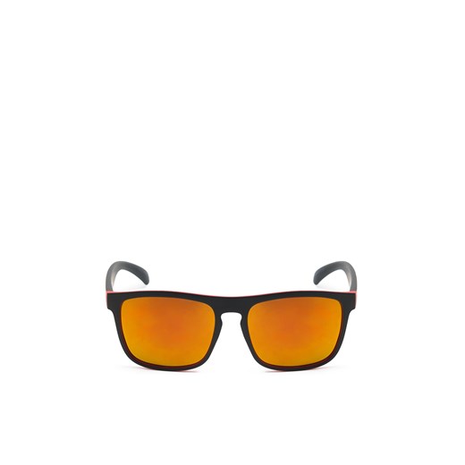 Cropp - Czerwono-czarne okulary przeciwsłoneczne wayfarer - czerwony ze sklepu Cropp w kategorii Okulary przeciwsłoneczne męskie - zdjęcie 178992818