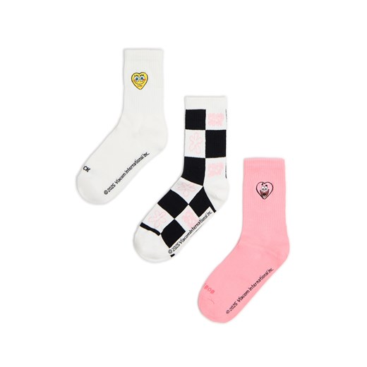 Cropp - 3 pack skarpet Spongebob i Patryk - wielobarwny ze sklepu Cropp w kategorii Skarpetki damskie - zdjęcie 178992829