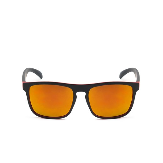 Cropp - Czerwono-czarne okulary przeciwsłoneczne wayfarer - czerwony Cropp Uniwersalny Cropp