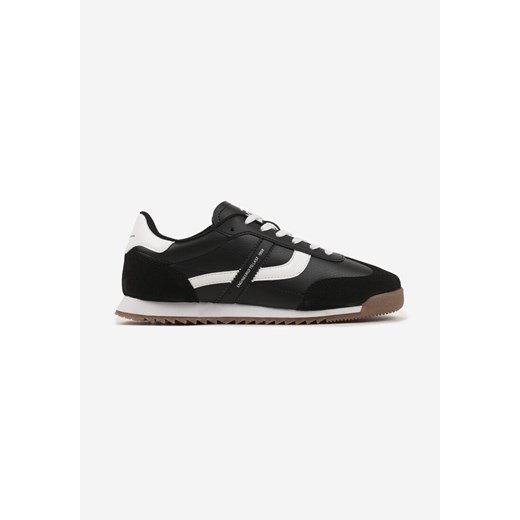 Czarne Buty Sportowe Sneakersy z Geometrycznym Wzorem Tatirielin ze sklepu born2be.pl w kategorii Buty sportowe męskie - zdjęcie 178993909