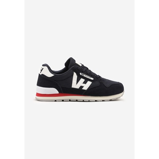 Granatowe Buty Sportowe Sneakersy z Geometrycznym Wzorem Reolita ze sklepu born2be.pl w kategorii Buty sportowe męskie - zdjęcie 178993915