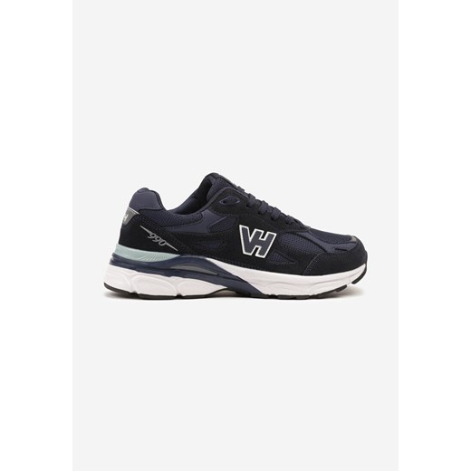 Granatowe Buty Sportowe Sneakersy z Ozdobną Naszywką Reiana ze sklepu born2be.pl w kategorii Buty sportowe męskie - zdjęcie 178993918
