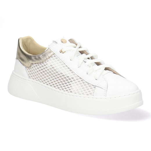 Skórzane Sneakersy Damskie Biały Verona Pollonus 5-1735-001 ze sklepu butyolivier w kategorii Buty sportowe damskie - zdjęcie 178994056
