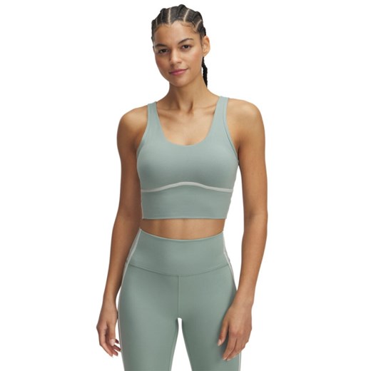 Damski top treningowy Under Armour Meridian Piped Crop Tank - zielony ze sklepu Sportstylestory.com w kategorii Bluzki damskie - zdjęcie 178994265