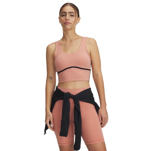 Damski top treningowy Under Armour Meridian Piped Crop Tank - pomarańczowy ze sklepu Sportstylestory.com w kategorii Bluzki damskie - zdjęcie 178994277