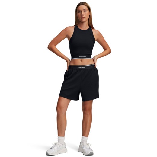 Damskie spodenki treningowe Under Armour UA Meridian Rib Short - czarne ze sklepu Sportstylestory.com w kategorii Szorty - zdjęcie 178994285