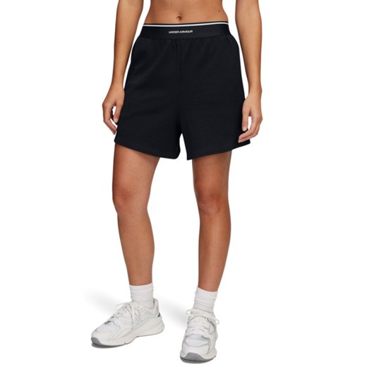 Damskie spodenki treningowe Under Armour UA Meridian Rib Short - czarne ze sklepu Sportstylestory.com w kategorii Szorty - zdjęcie 178994286