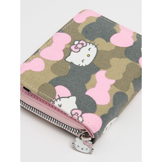 Cropp - Materiałowy portfel moro Hello Kitty - wielobarwny Cropp Uniwersalny Cropp