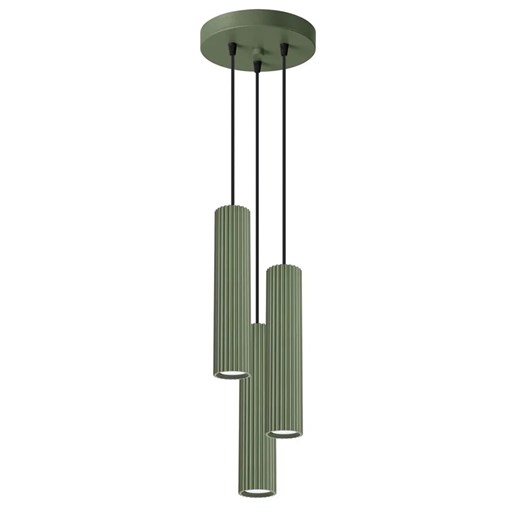 Wisząca potrójna lampa oliwkowa w stylu loft - D299-Melson ze sklepu Edinos.pl w kategorii Lampy wiszące - zdjęcie 178996086