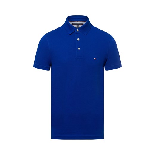 Tommy Hilfiger Męska koszulka polo Mężczyźni Bawełna błękit królewski jednolity ze sklepu vangraaf w kategorii T-shirty męskie - zdjęcie 178999466