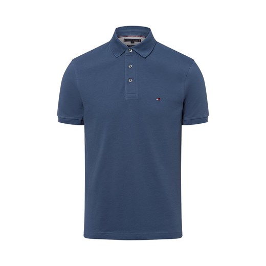 Tommy Hilfiger Męska koszulka polo Mężczyźni Bawełna indygo jednolity ze sklepu vangraaf w kategorii T-shirty męskie - zdjęcie 178999467