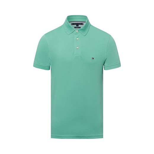 Tommy Hilfiger Męska koszulka polo Mężczyźni Bawełna groszkowy jednolity ze sklepu vangraaf w kategorii T-shirty męskie - zdjęcie 178999468
