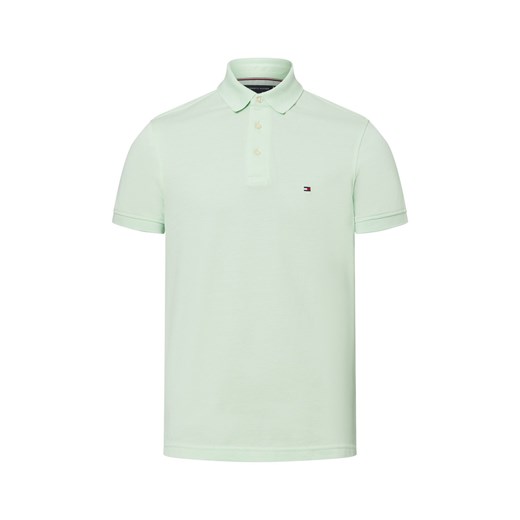 Tommy Hilfiger Męska koszulka polo Mężczyźni Bawełna miętowy jednolity ze sklepu vangraaf w kategorii T-shirty męskie - zdjęcie 178999469