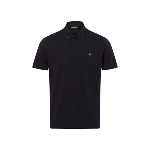 Napapijri Męska koszulka polo - Ealis Mężczyźni Bawełna czarny jednolity ze sklepu vangraaf w kategorii T-shirty męskie - zdjęcie 178999498