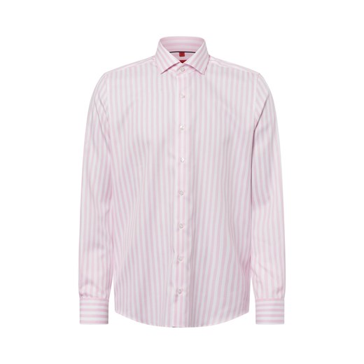 Finshley & Harding Męska koszula biznesowa - non-iron Mężczyźni Slim Fit Bawełna granatowy wzorzysty ze sklepu vangraaf w kategorii Koszule męskie - zdjęcie 178999519
