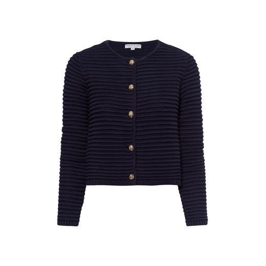 Marie Lund Kardigan damski Kobiety Bawełna granatowy jednolity ze sklepu vangraaf w kategorii Swetry damskie - zdjęcie 178999538