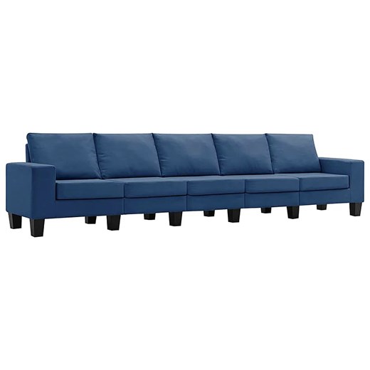 Ponadczasowa 5-osobowa niebieska sofa - Magnex 5Q ze sklepu Edinos.pl w kategorii Sofy i kanapy - zdjęcie 178999765