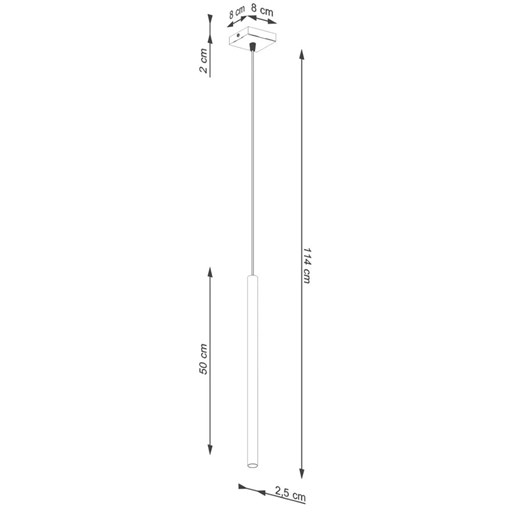 Minimalistyczna pojedyńcza lampa ochra - M084-Natilo Lumes One Size Edinos.pl