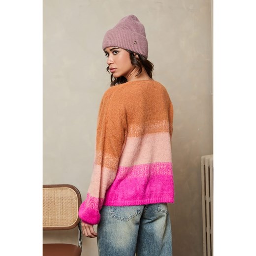 Joséfine Sweter &quot;Chantal&quot; w kolorze różowo-pomarańczowo-jasnoróżowym Joséfine M Limango Polska okazyjna cena