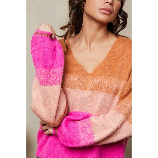 Joséfine Sweter &quot;Chantal&quot; w kolorze różowo-pomarańczowo-jasnoróżowym Joséfine S okazja Limango Polska