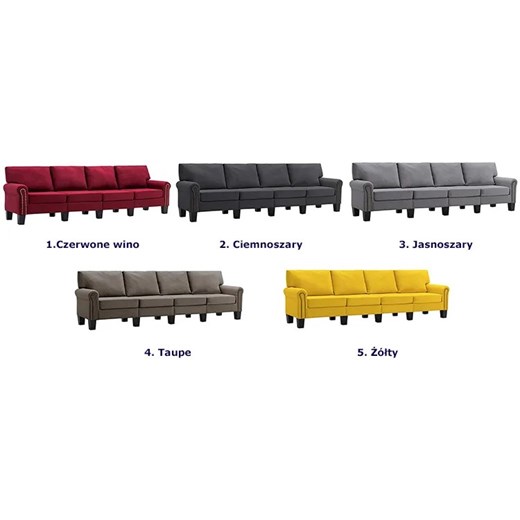 Czteroosobowa czerwona sofa - Alaia 4X Elior One Size Edinos.pl