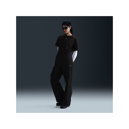 Damskie bojówki ze średnim stanem Nike Sportswear Everything Wovens - Czerń ze sklepu Nike poland w kategorii Spodnie damskie - zdjęcie 179002557