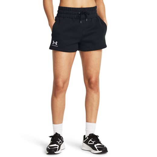 Damskie spodenki dresowe Under Armour UA Icon Fleece Boxer Shorts - czarne ze sklepu Sportstylestory.com w kategorii Szorty - zdjęcie 179003006