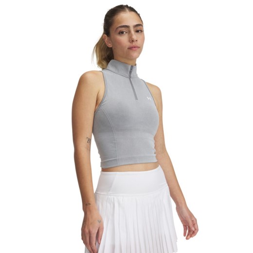 Damski top treningowy Under Armour Vanish Seamless Washed SL Zp - szary ze sklepu Sportstylestory.com w kategorii Bluzki damskie - zdjęcie 179003019