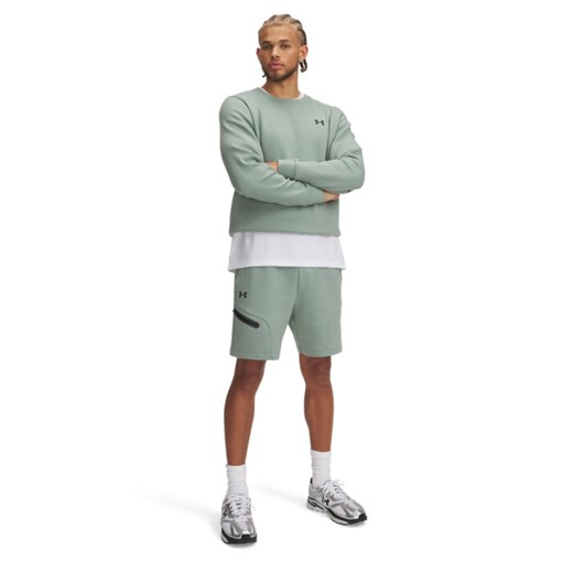 Męskie spodenki treningowe Under Armour UA Unstoppable Flc Shorts - zielone ze sklepu Sportstylestory.com w kategorii Spodenki męskie - zdjęcie 179003046