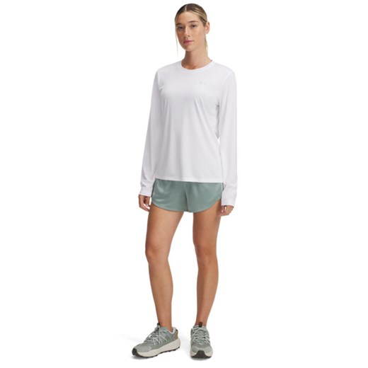 Damskie spodenki treningowe Under Armour Tech Play Up Shine Shorts - zielone ze sklepu Sportstylestory.com w kategorii Szorty - zdjęcie 179003055