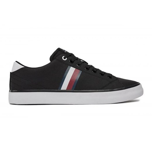 Buty Tommy Hilfiger Hi Vulc Low Stripes Mesh M FM0FM04946BDS czarne ze sklepu ButyModne.pl w kategorii Buty sportowe męskie - zdjęcie 179005399