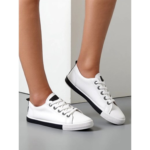 Royalfashion Damskie eko skórzane trampki Tarenele ze sklepu royalfashion.pl w kategorii Trampki damskie - zdjęcie 179007869