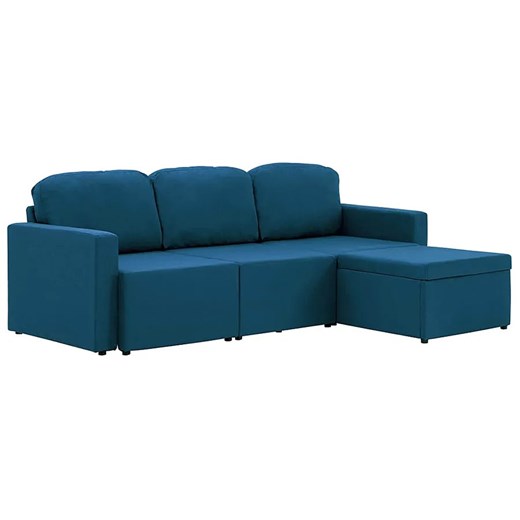 Rozkładana sofa modułowa niebieska tkanina - Odi 4Q ze sklepu Edinos.pl w kategorii Sofy i kanapy - zdjęcie 179007945