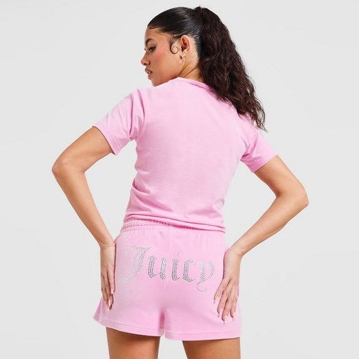 JUICY COUTURE SZORTY DMNT HEART LOGO SHT PINK ze sklepu JD Sports  w kategorii Szorty - zdjęcie 179009109