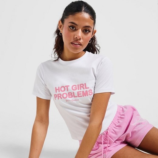 JUICY COUTURE T-SHIRT HOT GIRL T WHT/PNK ze sklepu JD Sports  w kategorii Bluzki damskie - zdjęcie 179009117