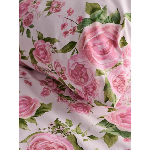 Sinsay - Komplet pościeli w kwiaty - różowy Sinsay One Size Sinsay