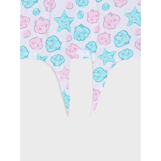 Sinsay - Koszulka z dekoracyjnym wiązaniem - biały Sinsay 116 Sinsay