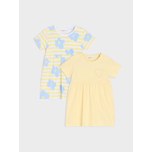 Sinsay - Sukienki 2 pack - żółty Sinsay 92 Sinsay