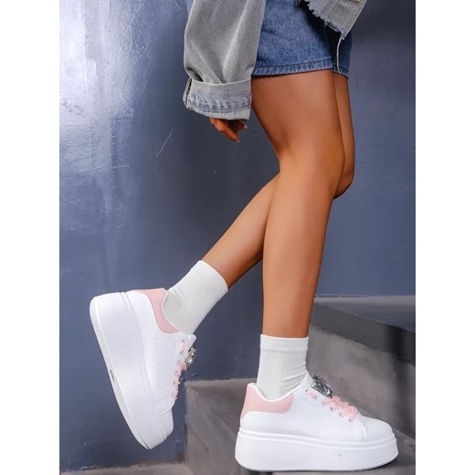 Royalfashion Sportowe sneakersy damskie na platformie Viess Royalfashion.pl 38 wyprzedaż royalfashion.pl