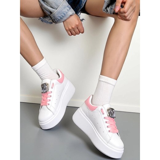 Royalfashion Sportowe sneakersy damskie na platformie Viess Royalfashion.pl 41 okazja royalfashion.pl