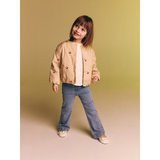 Reserved - Kurtka z haftowanym wzorem - kremowy Reserved 110 (4-5 lat) Reserved