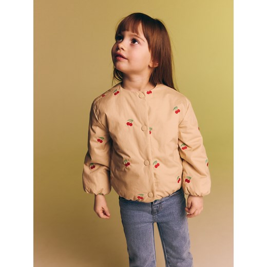 Reserved - Kurtka z haftowanym wzorem - kremowy Reserved 98 (2-3 lata) Reserved