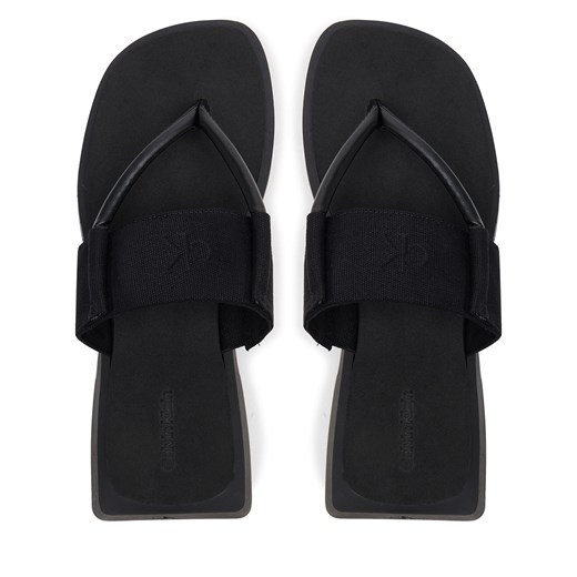 Japonki Calvin Klein Jeans Sq Low Wedge Sandal Rope YW0YW01717 Czarny 37 eobuwie.pl