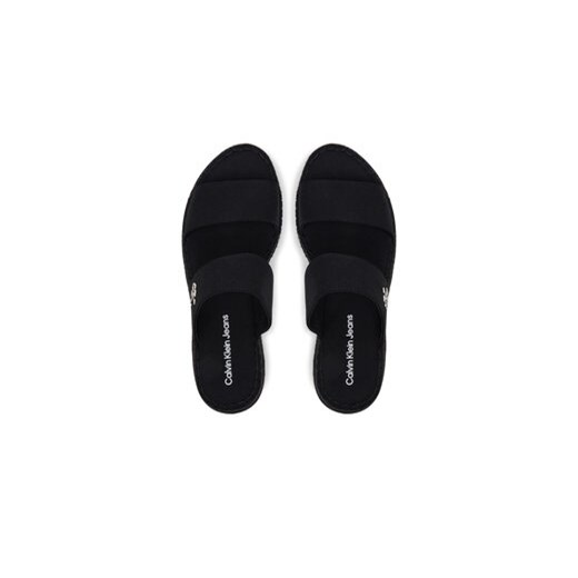 Espadryle damskie Calvin Klein czarne z tkaniny casual