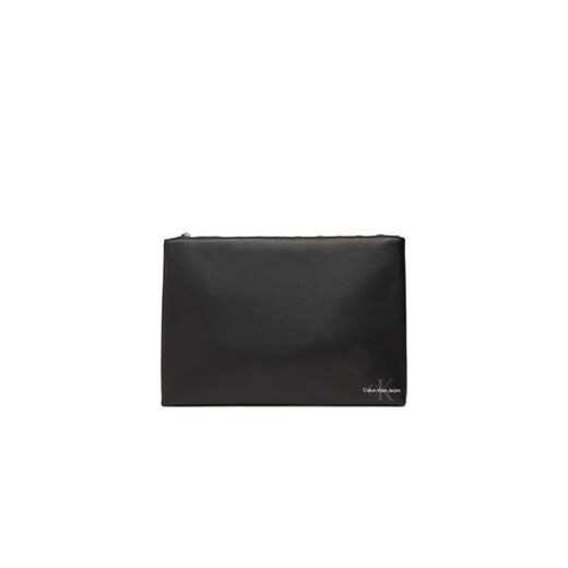 Calvin Klein Jeans Saszetka Mono Logo Zip Pouch Pu LV04G1049G Czarny ze sklepu MODIVO w kategorii Saszetki - zdjęcie 179013385